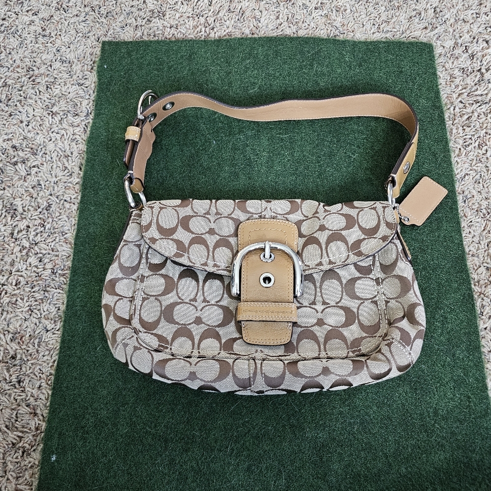 Coach Brown Signature Shoulder Bag